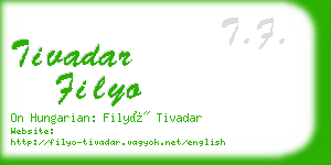 tivadar filyo business card